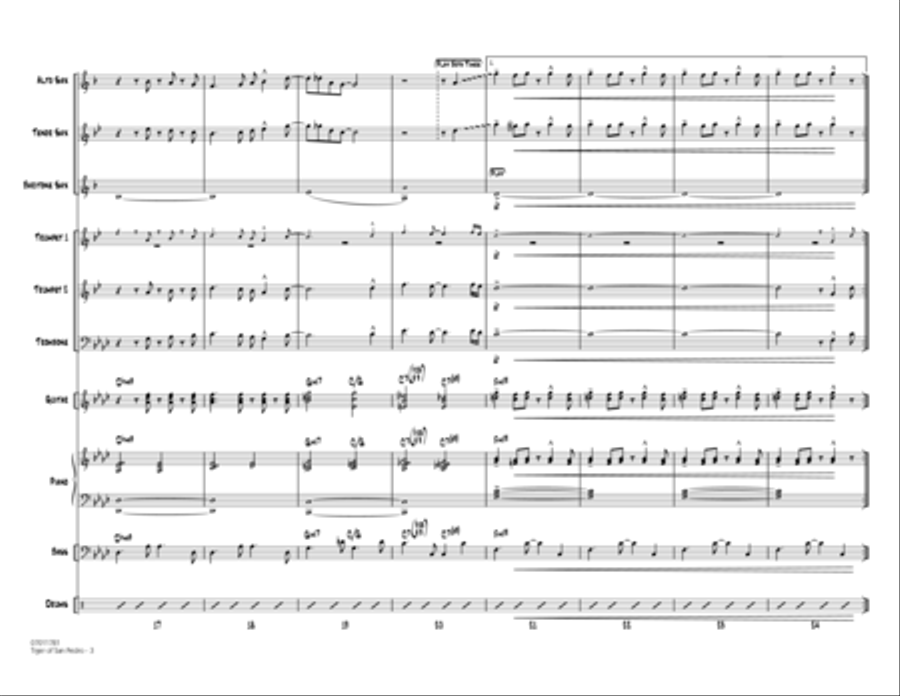 Tiger Of San Pedro - Conductor Score (Full Score) Jazz Ensemble scores gallery preview page 3