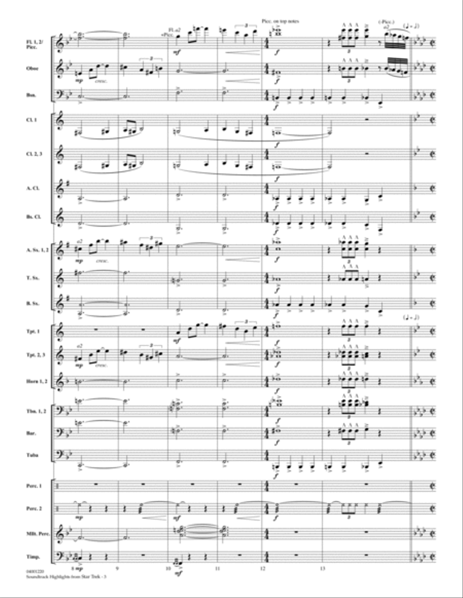 Star Trek - Soundtrack Highlights - Full Score Score scores gallery preview page 3