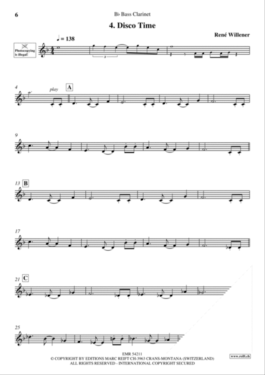 Happy Birthday Bass Clarinet scores gallery preview page 6