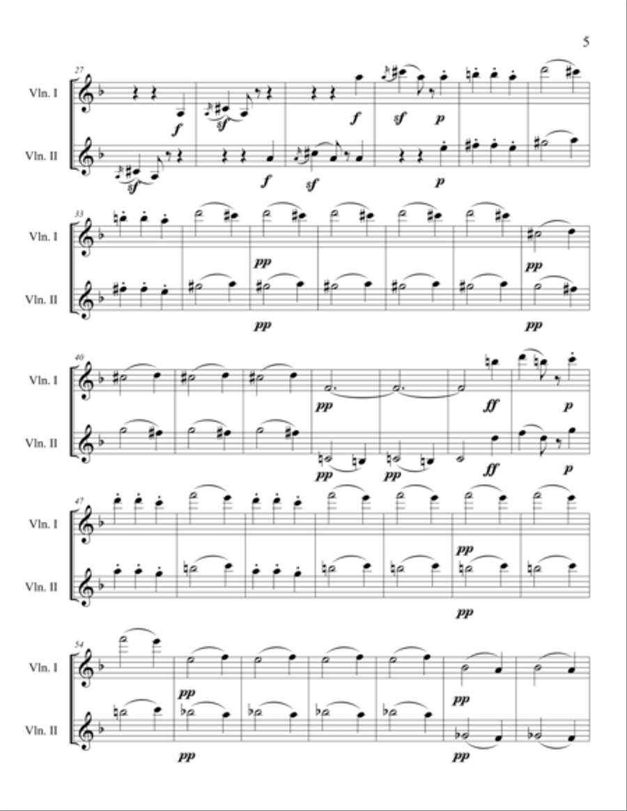 THE BEETHOVEN DUETS FOR VIOLIN VOLUME 3 SCHERZI 7, 8 and 9 String Duet scores gallery preview page 6