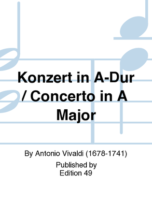Book cover for Konzert in A-Dur / Concerto in A Major