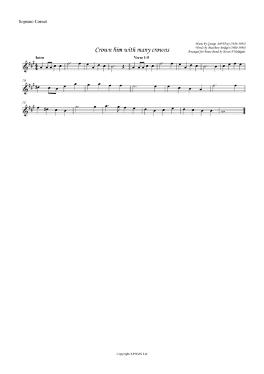 Crown Him With Many Crowns - Hymn Brass Ensemble scores gallery preview page 2