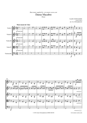 Danse Macabre - 3 Violins, Viola and Cello