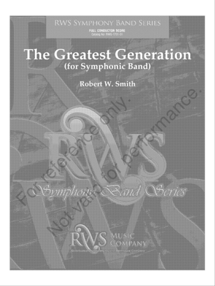 The Greatest Generation Concert Band scores gallery preview page 2