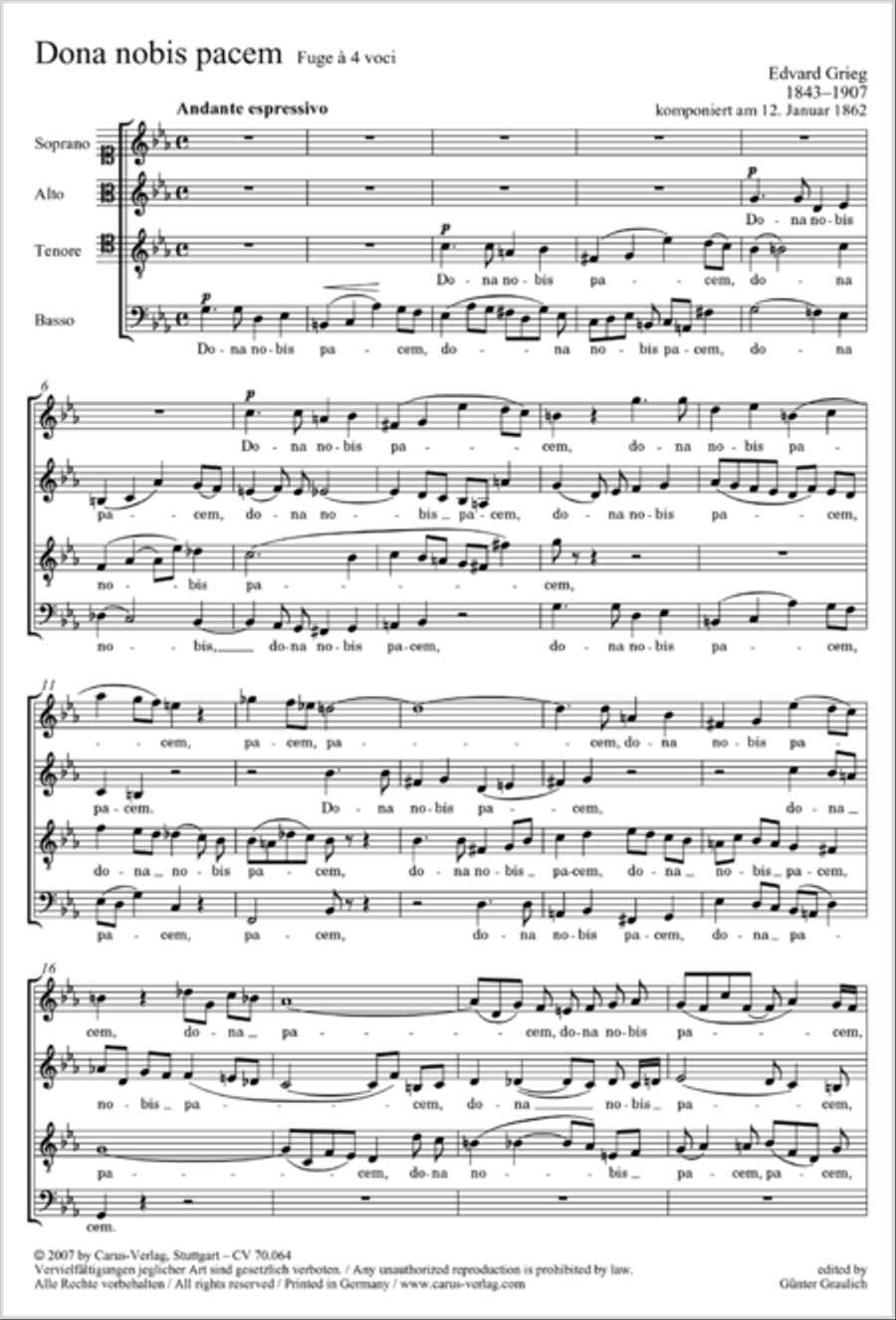 Dona nobis pacem Dona nobis pacem 4-Part scores gallery preview page 2