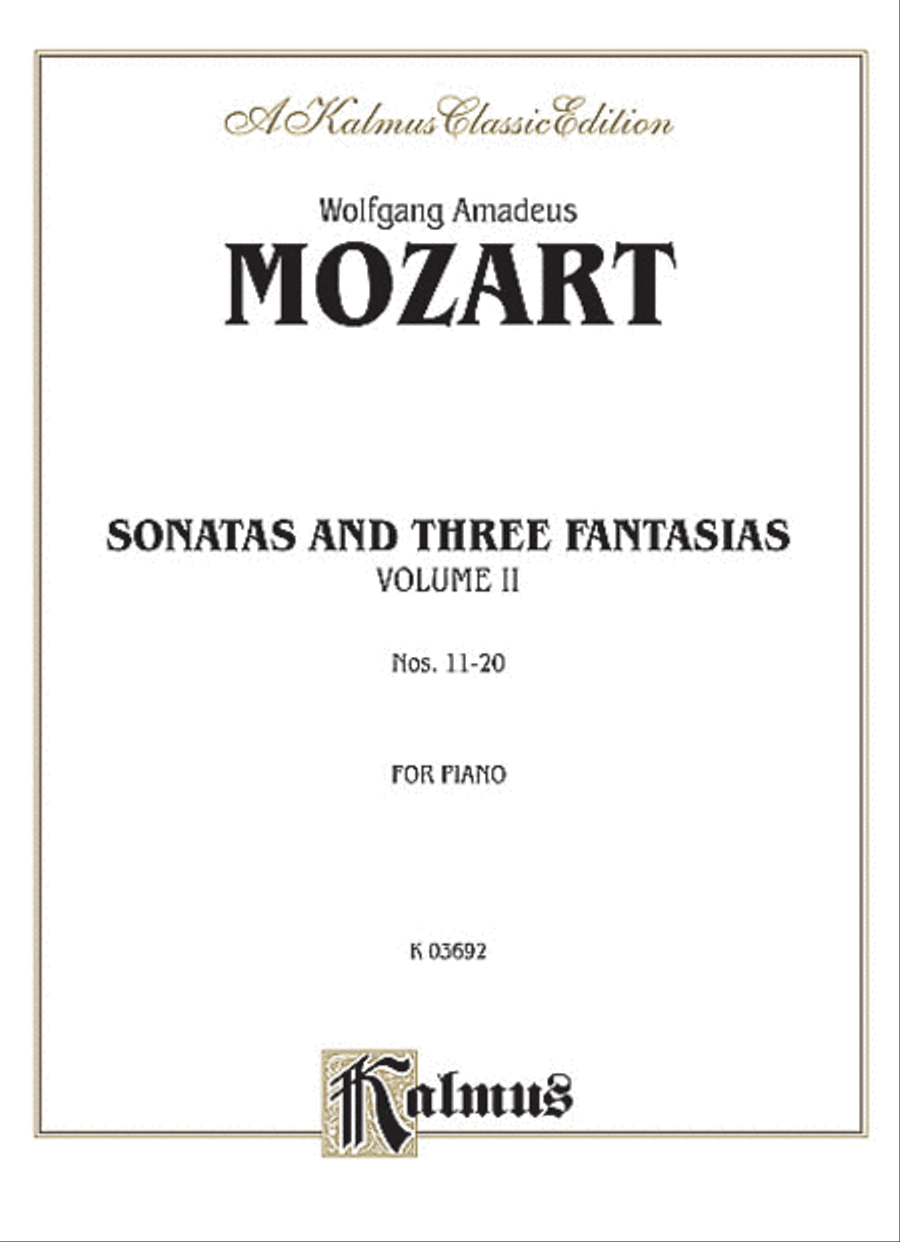 Sonatas and Three Fantasias, Volume 2 Piano Solo scores gallery preview page 1