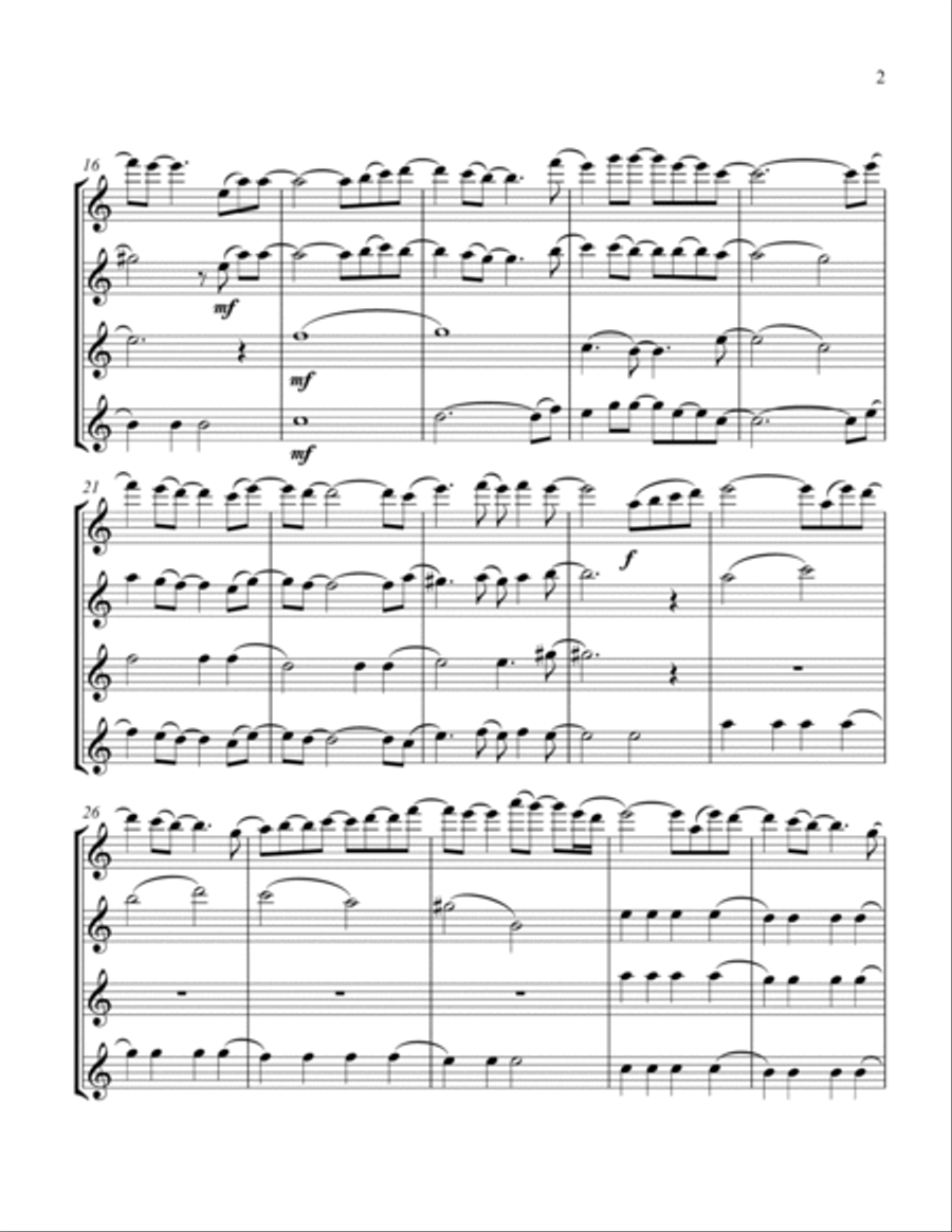 Mary, Did You Know? Flute Quartet scores gallery preview page 3