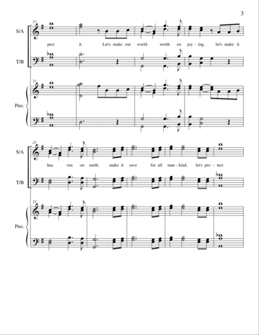 Peace In The World Peace In The World Voice Solo scores gallery preview page 3