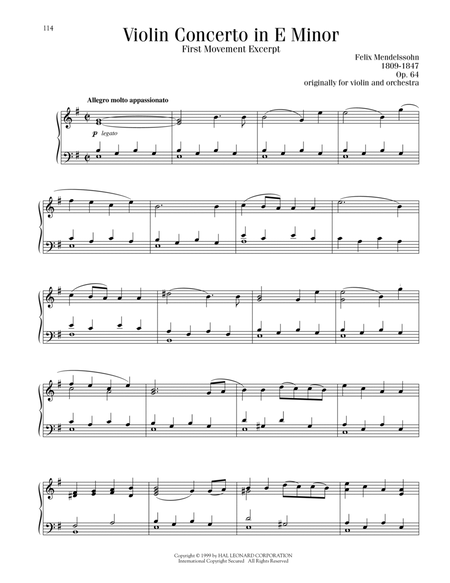 Violin Concerto in E Minor, First Movement Excerpt