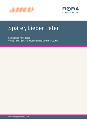 Book cover for Spater, Lieber Peter