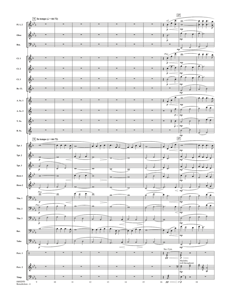 Benediction - Full Score Concert Band scores gallery preview page 4
