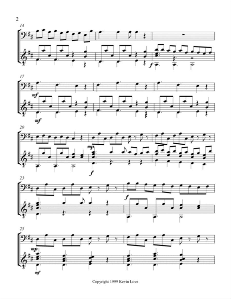 Three Entertainments for Violoncello and Guitar - Fiesta - Score and Parts String Duet scores gallery preview page 2