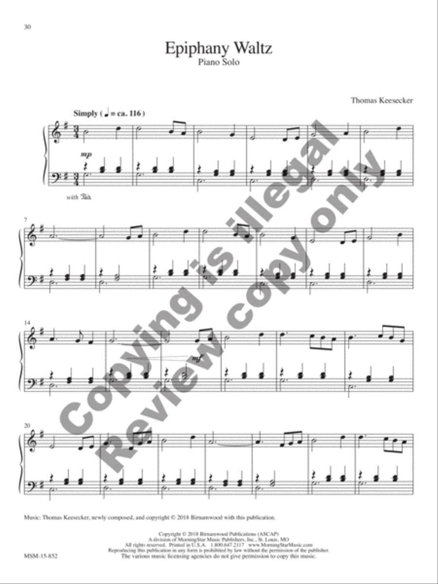 The Quiet Night: Piano Music for Christmas and Epiphany Piano Solo scores gallery preview page 12