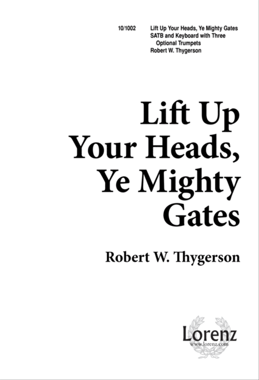 Lift Up Your Heads, Ye Mighty Gates 4-Part scores gallery preview page 1