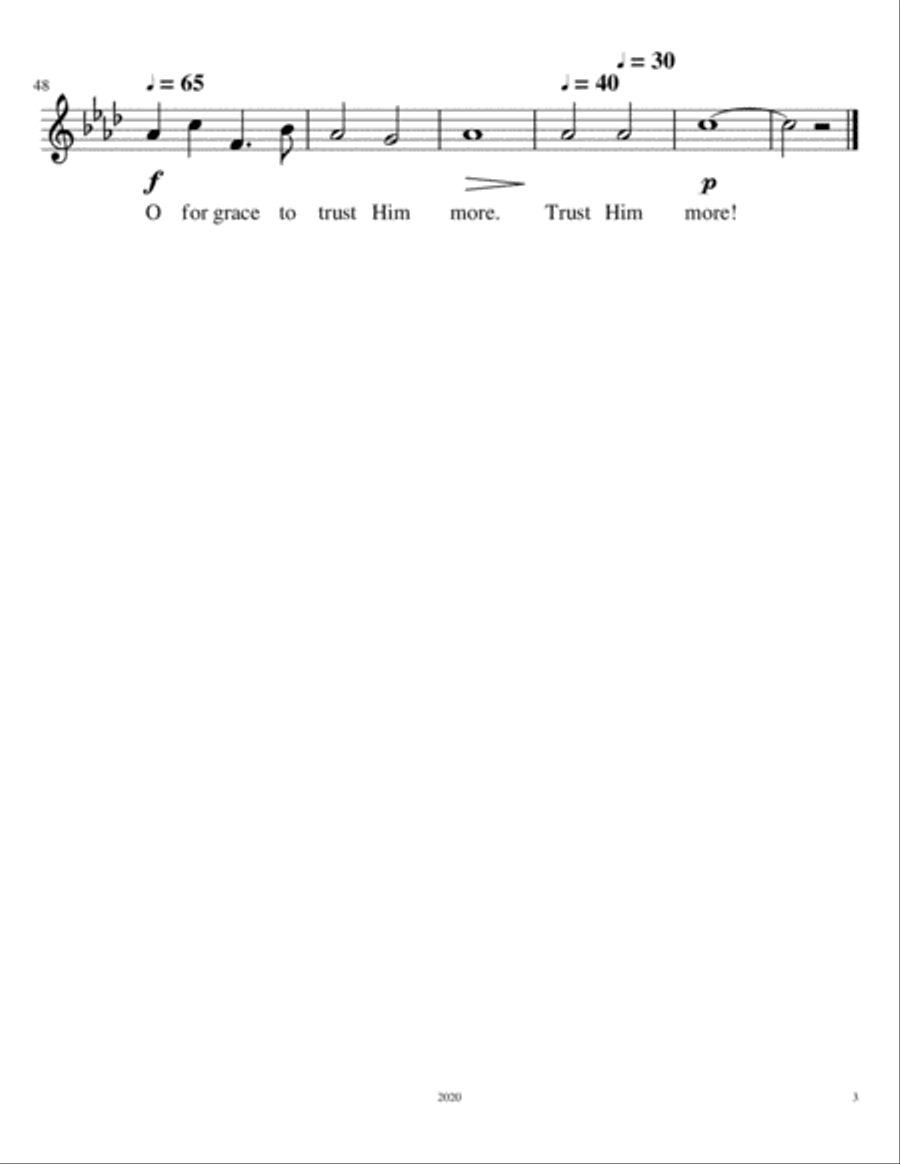 'Tis So Sweet To Trust In Jesus 4-Part scores gallery preview page 4