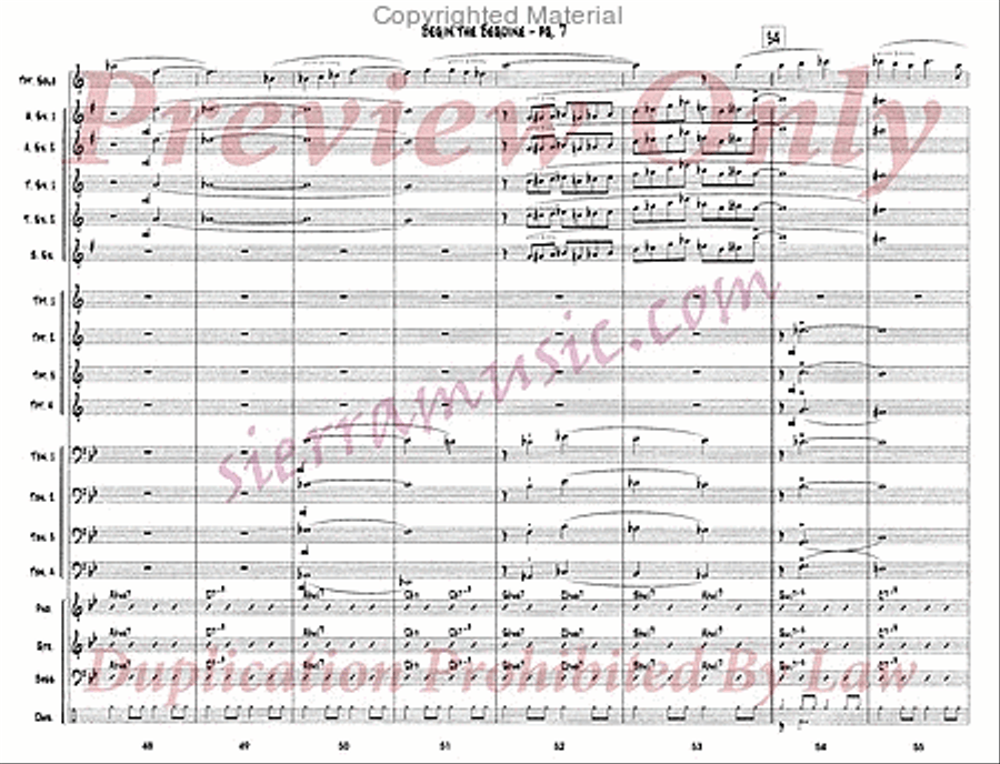 Begin the Beguine (for Doc) Jazz Ensemble scores gallery preview page 8