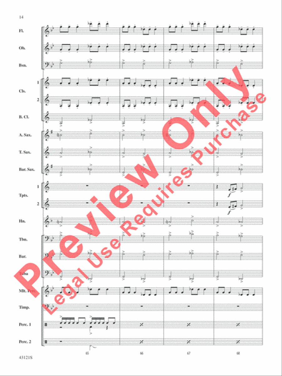 Godzilla, Selections from Concert Band scores gallery preview page 15