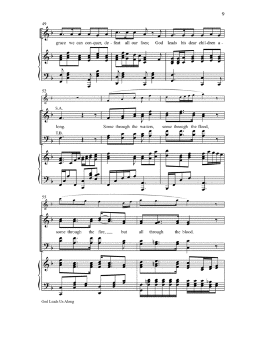 God Leads Us Along God Leads Us Along 4-Part scores gallery preview page 9