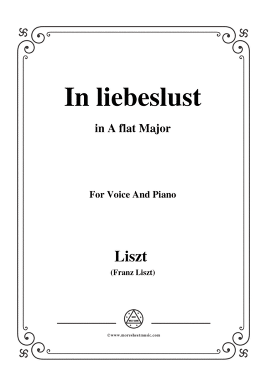 Liszt-In liebeslust in A flat Major,for Voice and Piano image number null