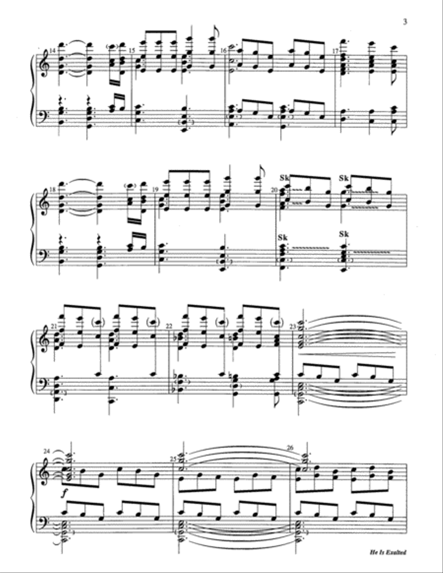 He Is Exalted 5-Octaves scores gallery preview page 10