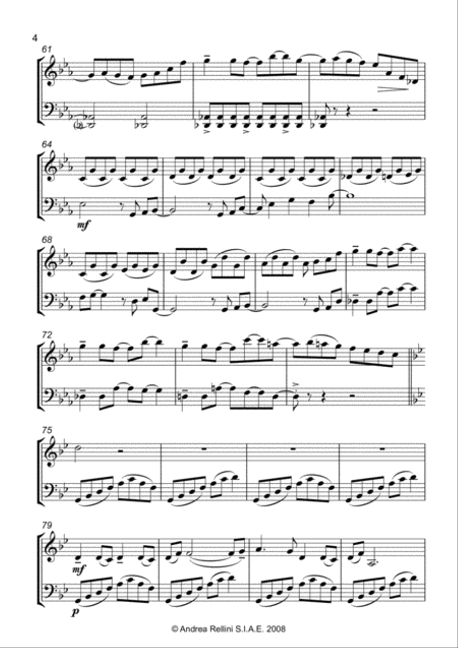 Ondivago ( Duet VIolin & Cello) Ondivago ( Duet VIolin & Cello) String Duet scores gallery preview page 5