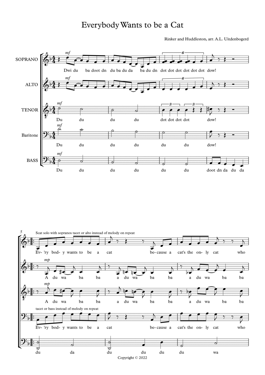 Ev'rybody Wants To Be A Cat Divisi scores gallery preview page 1
