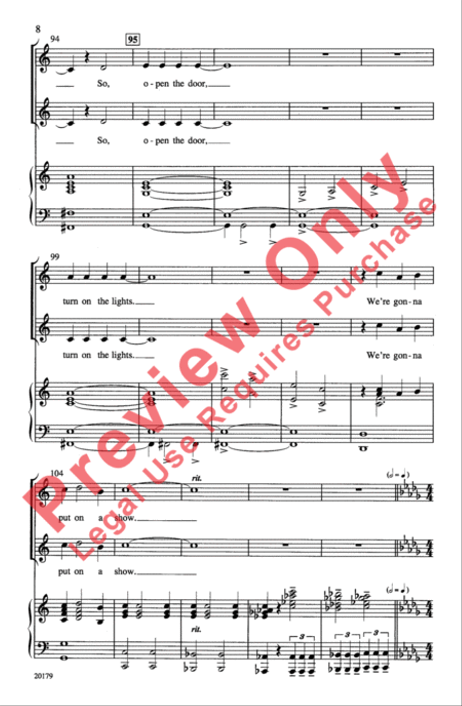 We're Gonna Put On a Show 2-Part scores gallery preview page 8