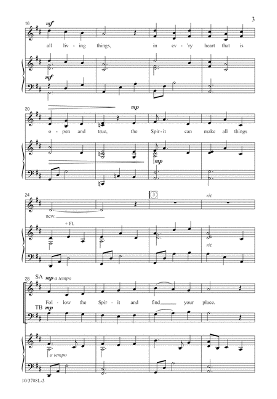 The Spirit Makes All Things New 4-Part scores gallery preview page 3