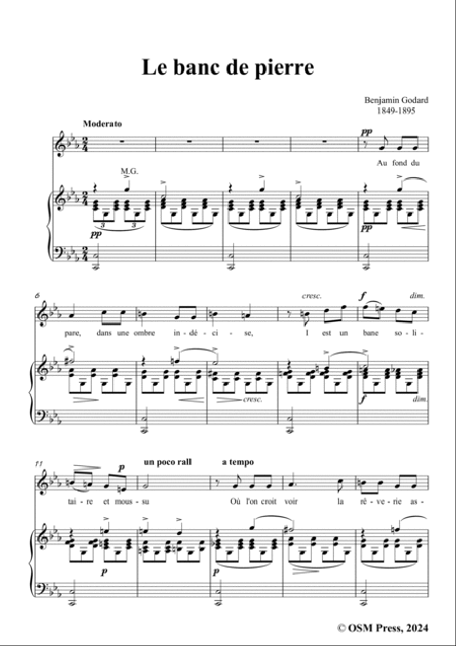 B. Godard-Le banc de pierre,in c minor Voice scores gallery preview page 3