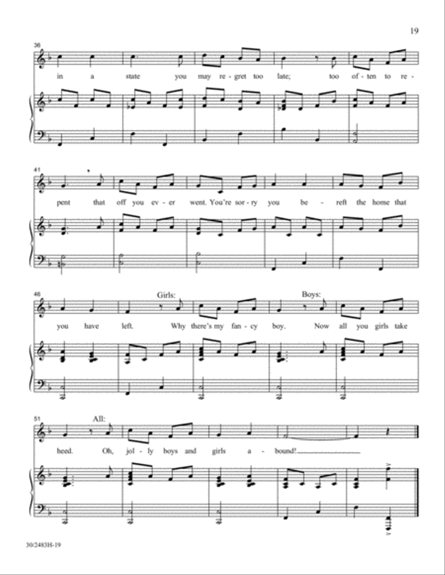 Friends to the North and Friends to the South Unison Choir scores gallery preview page 20