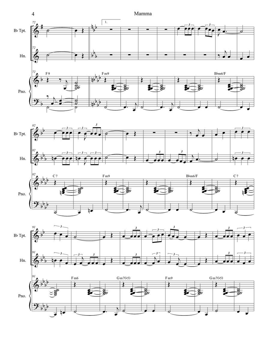 Mama (mamma) Brass Duet scores gallery preview page 4