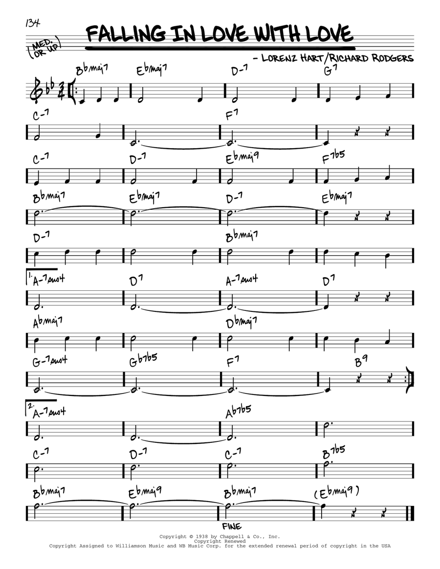 Falling In Love With Love [Reharmonized version] (arr. Jack Grassel) Piano scores gallery preview page 1