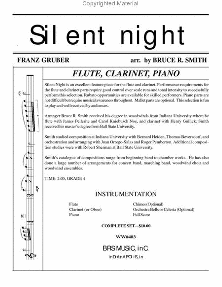 Silent Night Silent Night Woodwind Ensemble scores gallery preview page 2