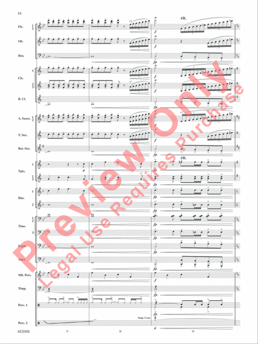 Angels of Joy! Concert Band scores gallery preview page 17