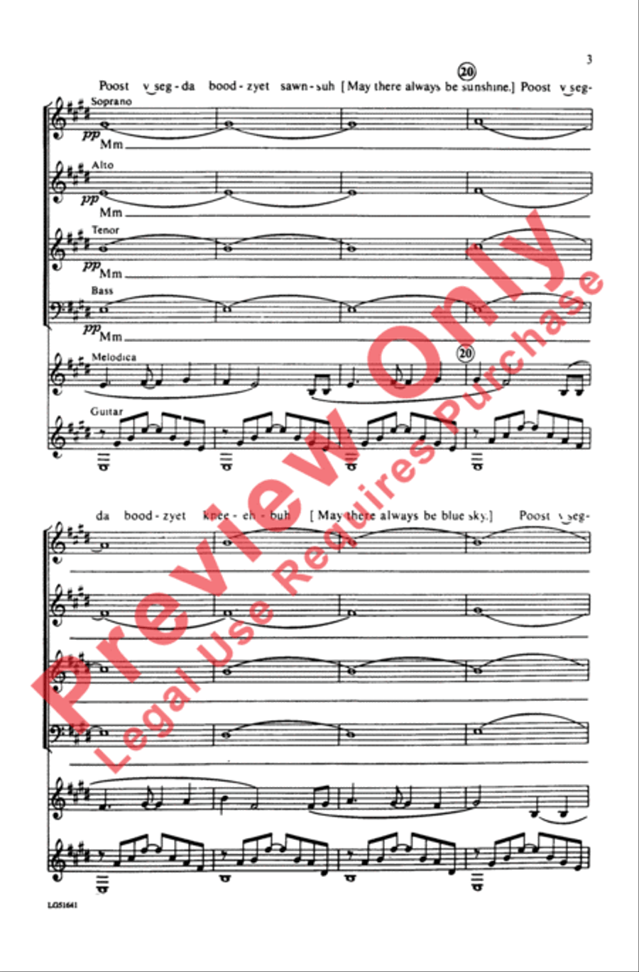 May There Always Be Sunshine 4-Part scores gallery preview page 3