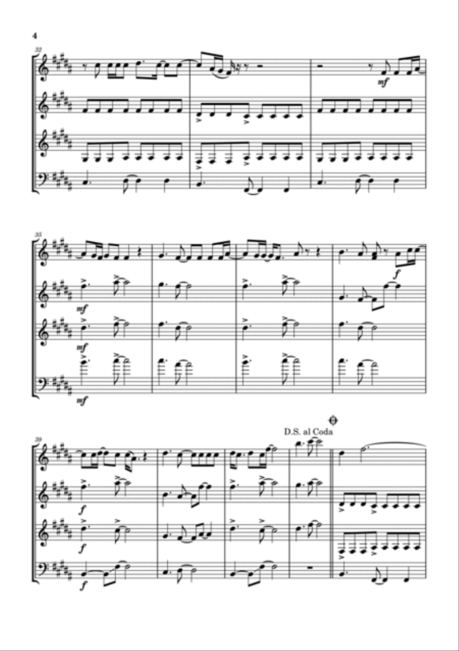 Crazy People Woodwind Quartet scores gallery preview page 5