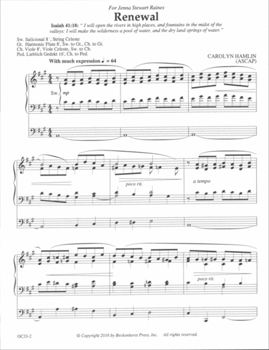 In His Presence Organ scores gallery preview page 2