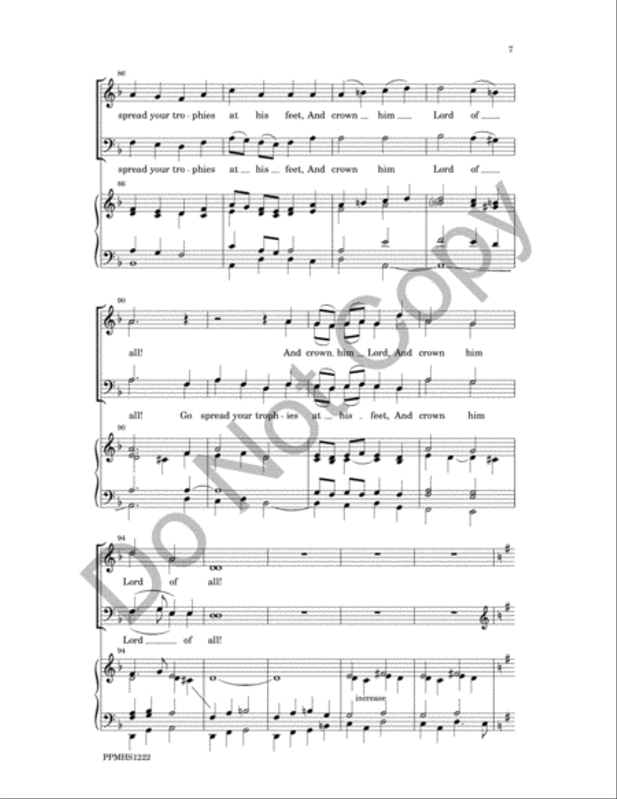 All Hail the Power of Jesus' Name 4-Part scores gallery preview page 8