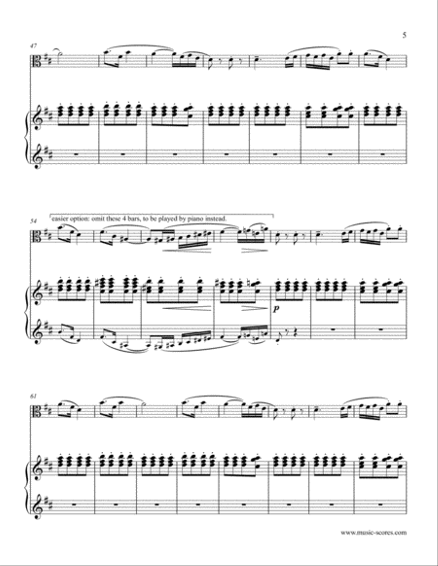 Czardas: Hungarian Dance from Coppelia - Viola and Piano Piano scores gallery preview page 5