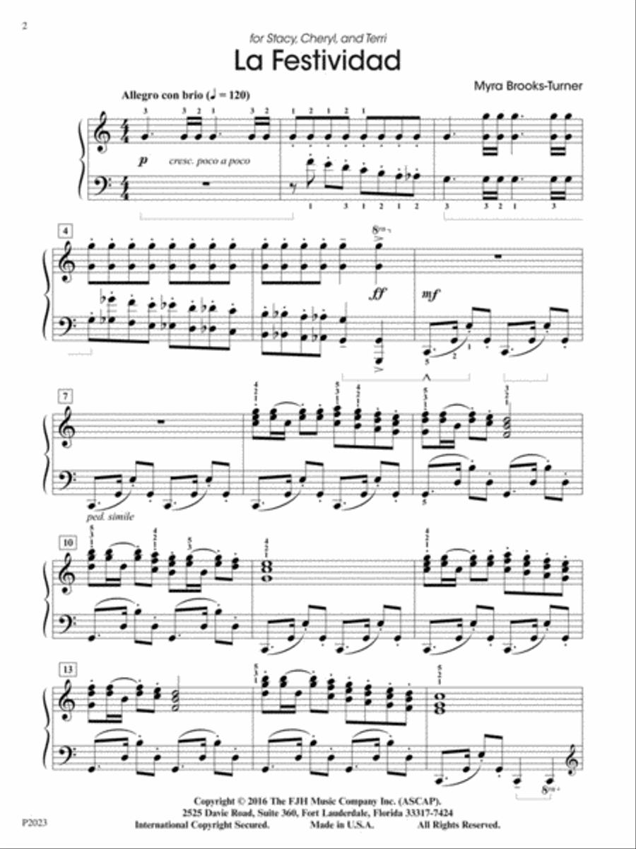 La Festividad Piano Solo scores gallery preview page 3