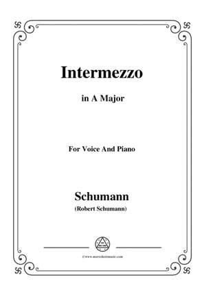 Book cover for Schumann-Intermezzo,in A Major,for Voice and Piano