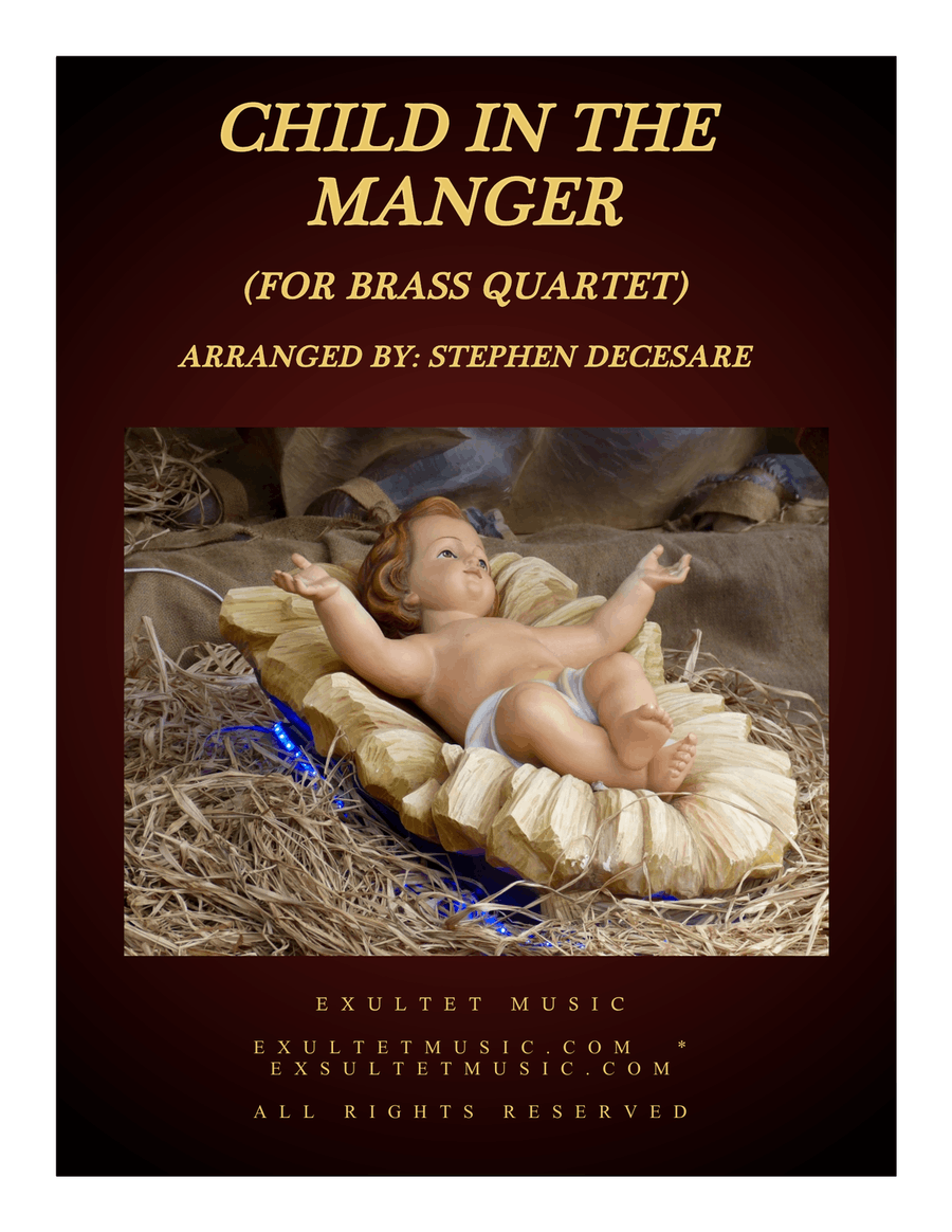 Child In The Manger (for Brass Quartet and Piano) Brass Quartet scores gallery preview page 1
