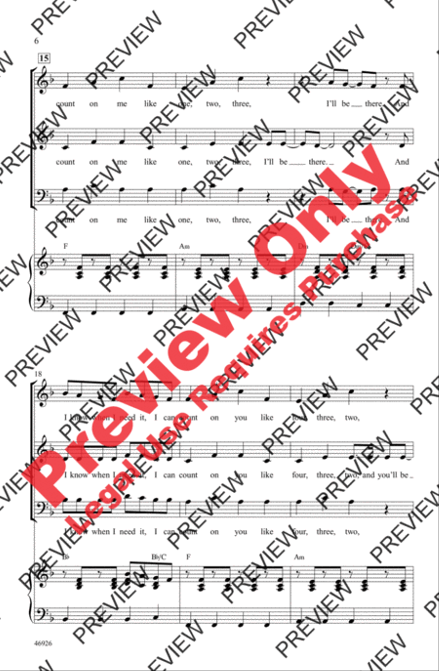 Count on Me 3-Part scores gallery preview page 6