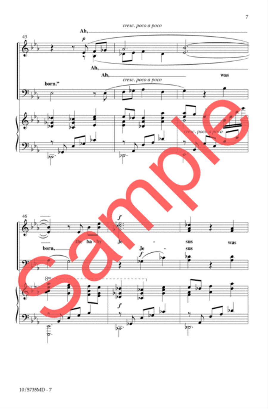 A Blessed Messiah Born A Blessed Messiah Born 4-Part scores gallery preview page 6