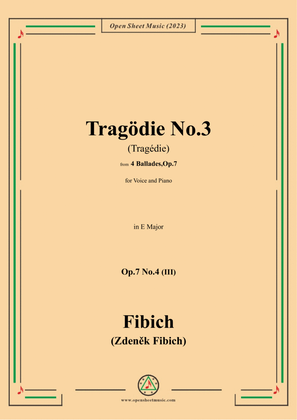 Fibich-Tragödie No.3,in E Major