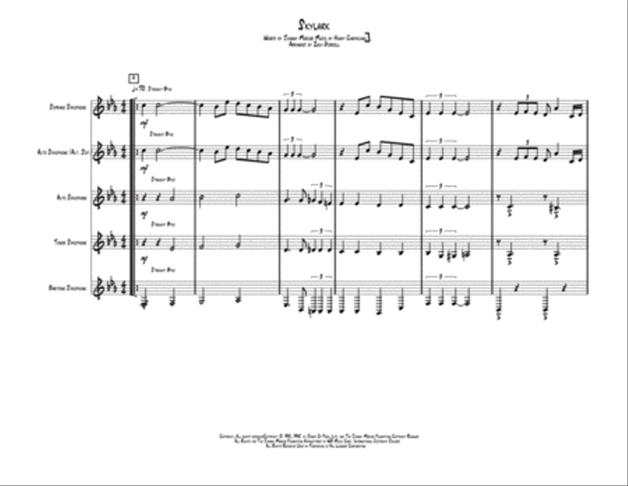 Skylark Woodwind Quartet scores gallery preview page 1
