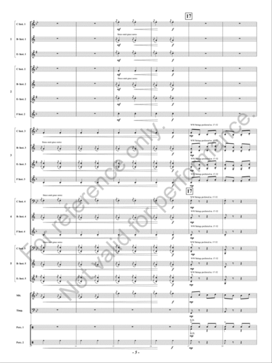 Infernal Galop Concert Band scores gallery preview page 6