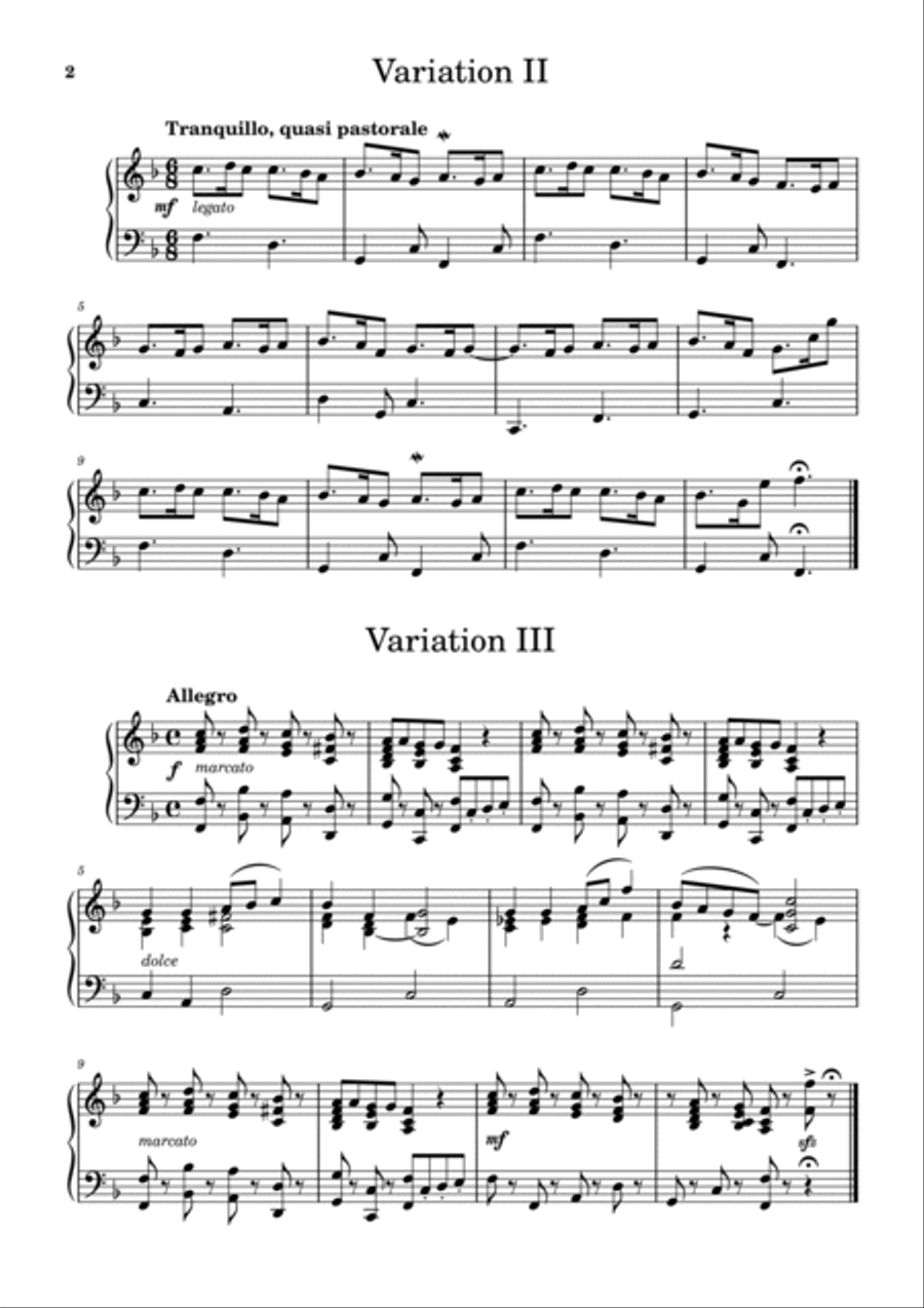 Fünf Variationen über ein sorbisches Weihnachtslied Organ Solo scores gallery preview page 2