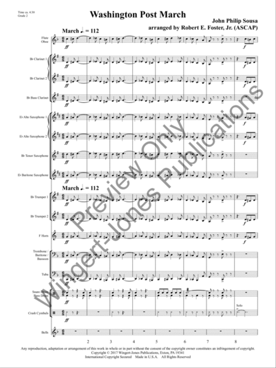 Washington Post March Concert Band scores gallery preview page 5