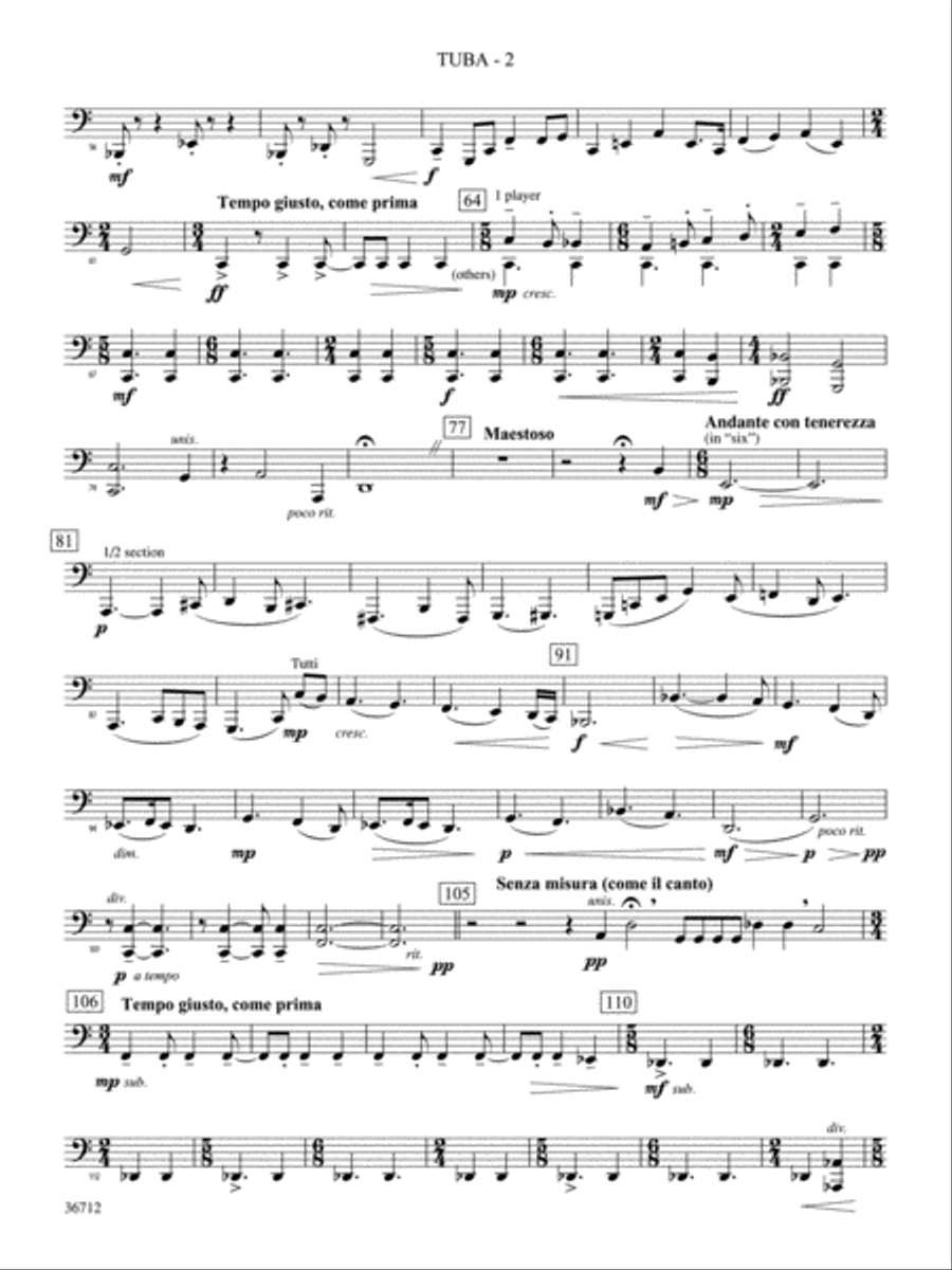 Gloria: Tuba Concert Band scores gallery preview page 2